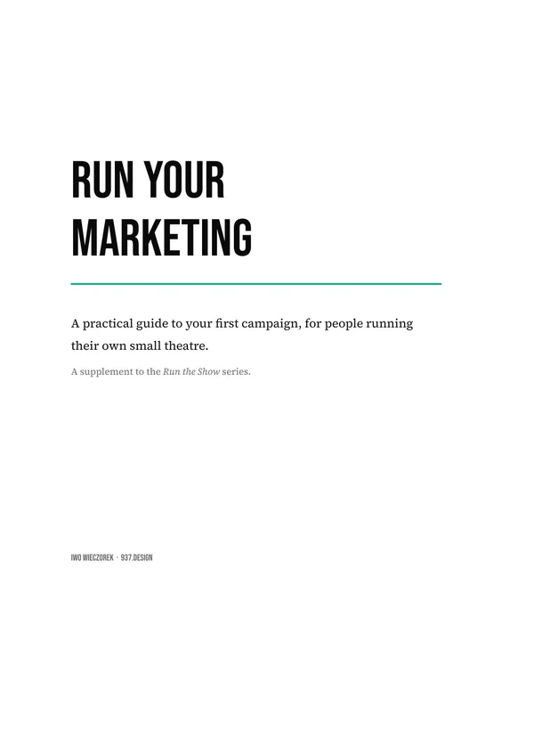 Run Your Marketing cover