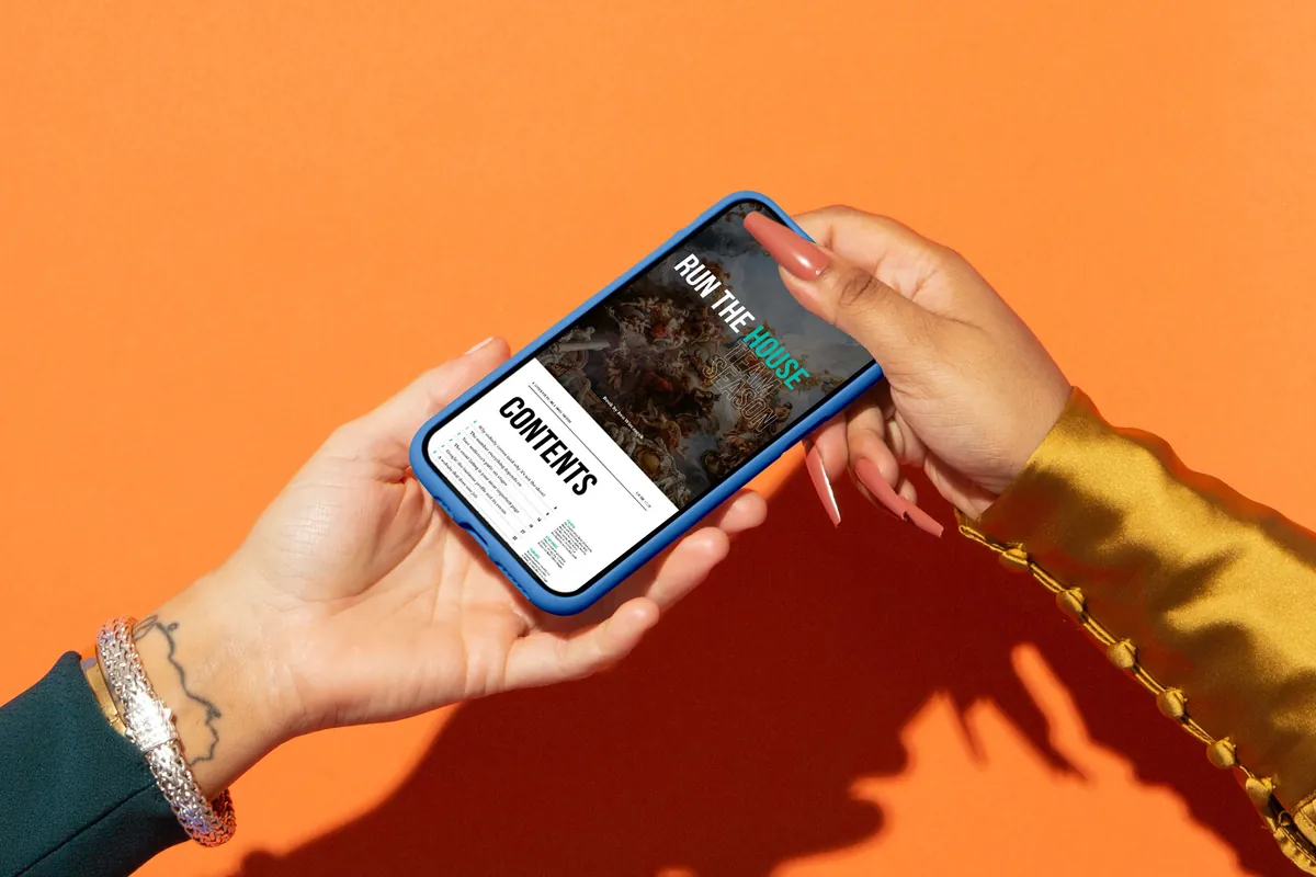 Run the House on a phone, contents page