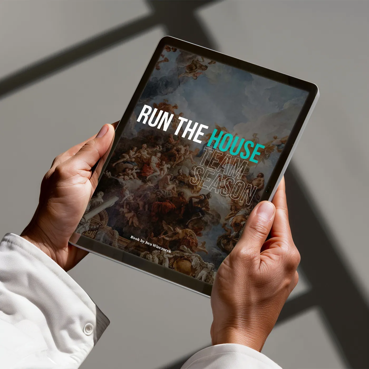 Run the House open on a tablet, held in two hands