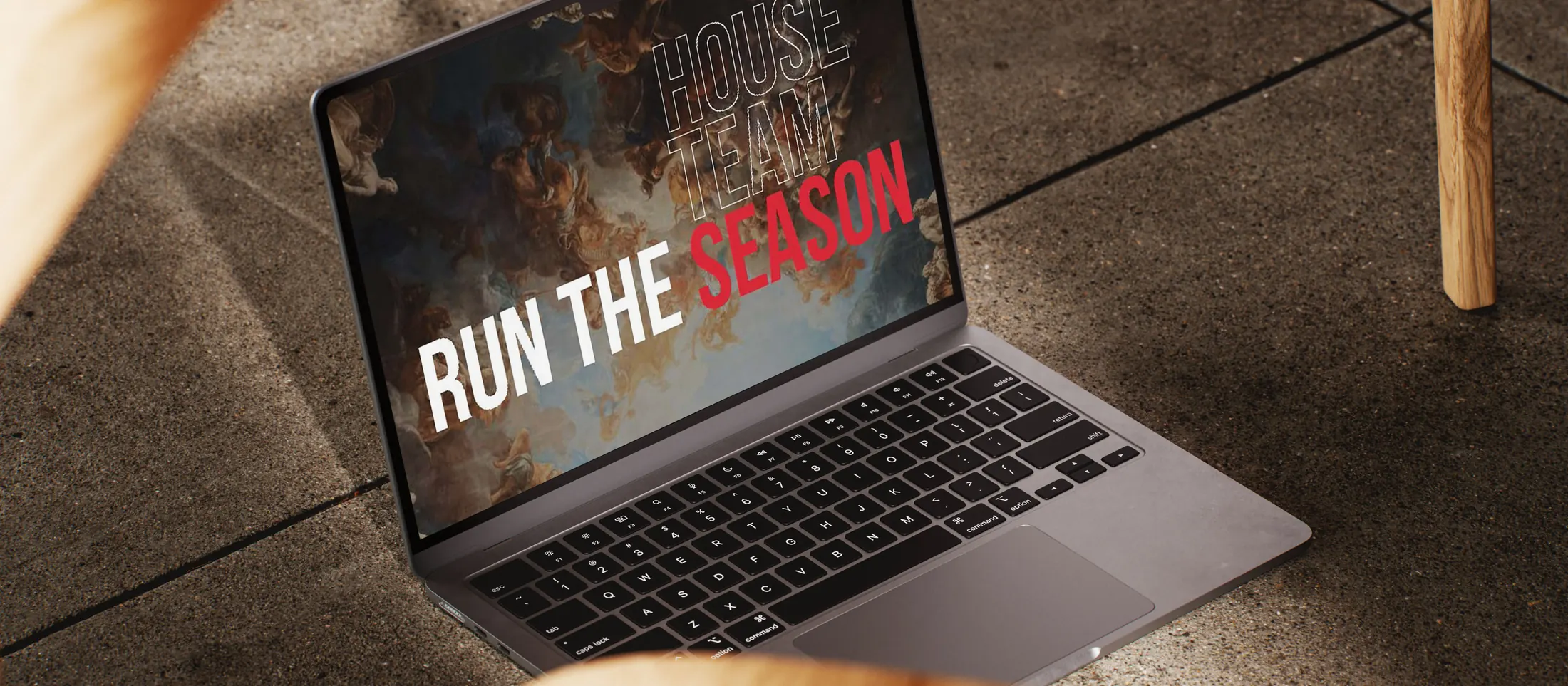 Run the Season open on a laptop