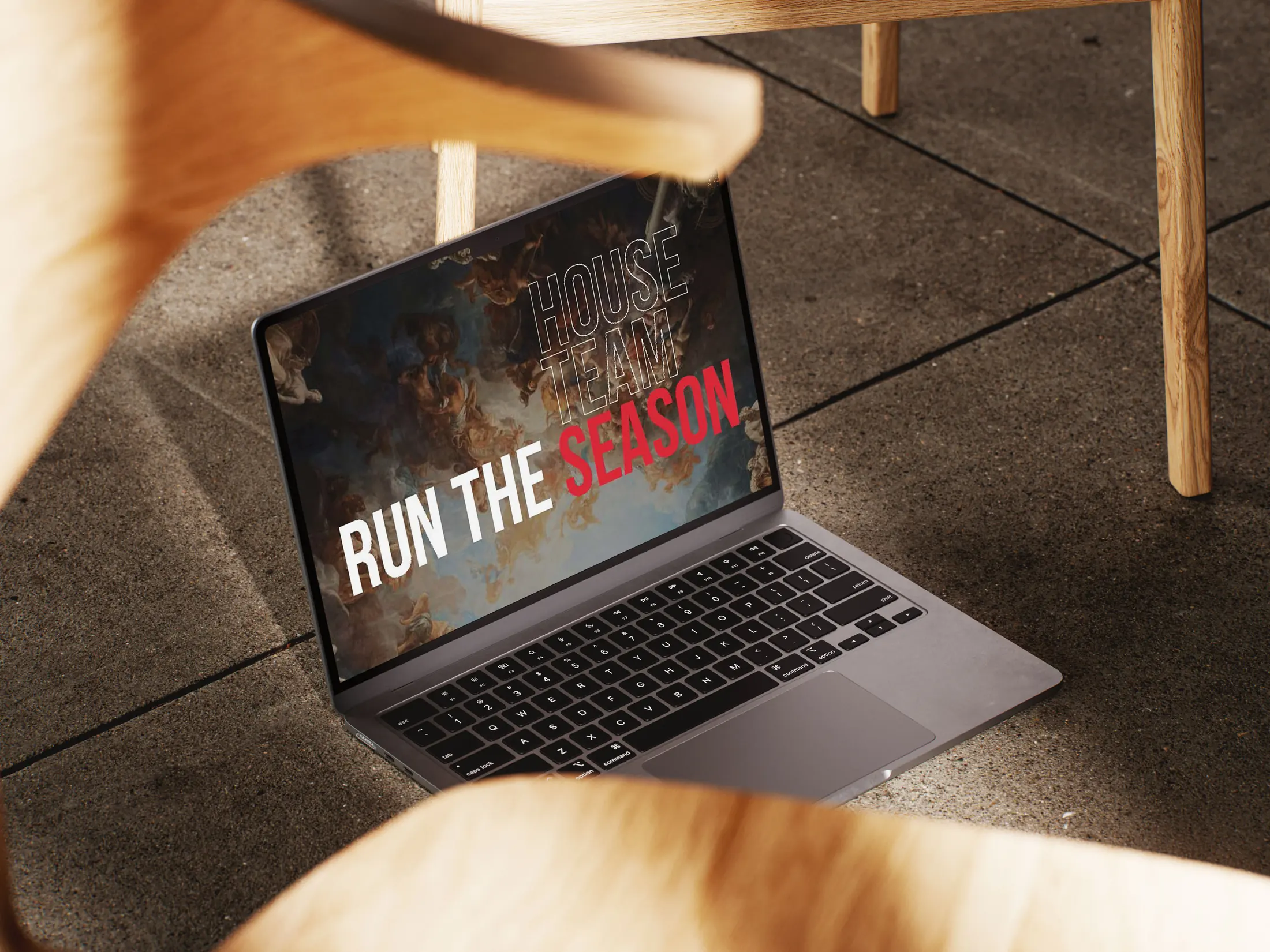 Run the Season open on a laptop