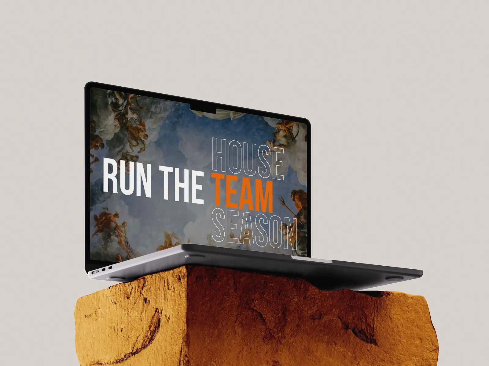 Run the Team open on a laptop